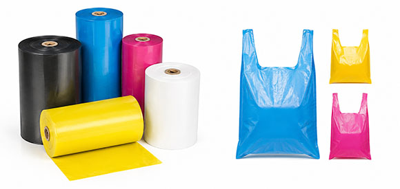 Rollos y bolsas plásticas de diversos colores